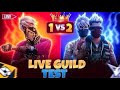 Free Fire MAX : 1 VS 2 GUILD TEST WITH SUBSCRIBER || UID RATING ||