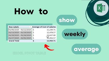 Excel Pivot Table: How to show Weekly Average