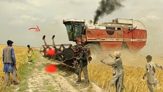 Combine Wheat Harvester Full Working Video 2026 | Professional Harvesting Techniques | 4K