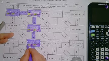Combing Like Terms and Distribution Maze Video Answer Key