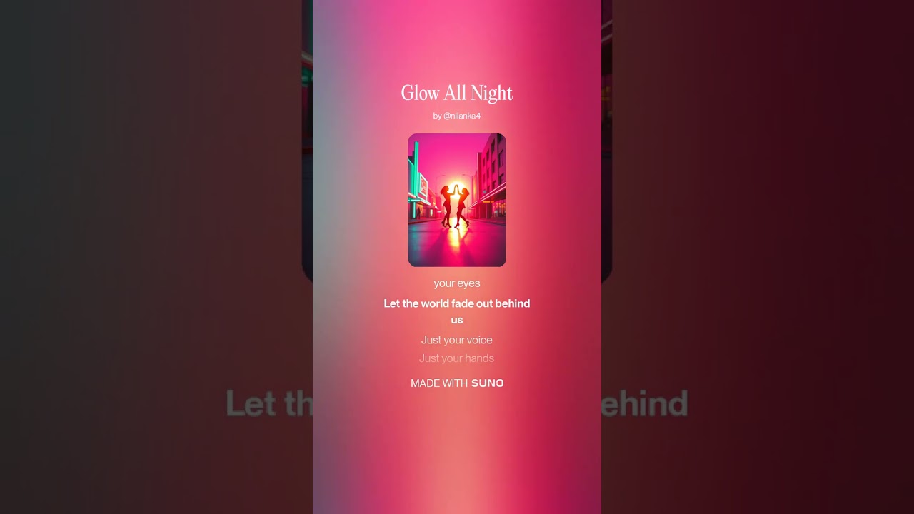 Glow All Night | Official Lyric Video (Modern Pop 2025) ✨