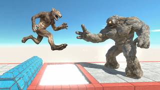 Can Someone Bounce Over Portal or Evolve to Fight Fire Golem - Animal Revolt Battle Simulator screenshot 5