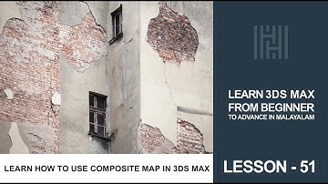 3Ds Max Tutorial Lesson 51 / Learn How To Use Composite Map In MALAYALAM