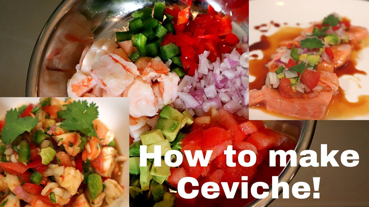 How to make Shrimp and Salmon Ceviche!! (Japanese style) / EASY CEVICHE