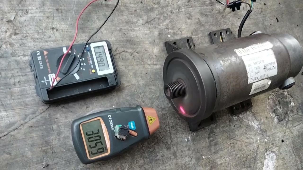 Test dc motor treadmill 180v 3750rpm YouTube
