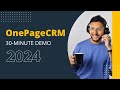 CRM Demo | OnePage CRM Tutorial for Beginners 2024 | Introduction to CRM