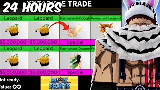 Trading DEVIL FRUITS for 24 Hours in Blox Fruits