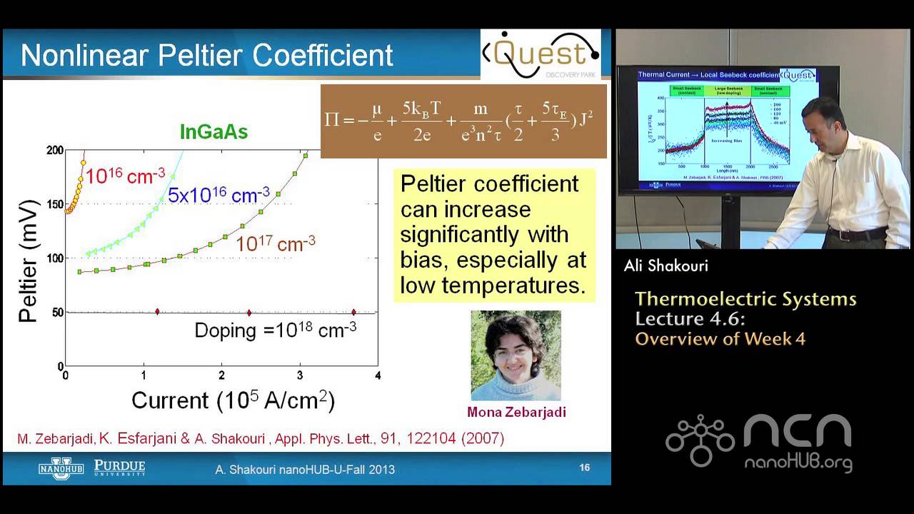 nanoHUB-U Thermoelectricity L4.6: Thermoelectric Systems - Overview of Week 4