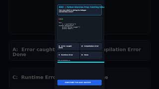Information Python Interview Prep: Catching ValueError (84/500) #shorts #viral #trending #latest News