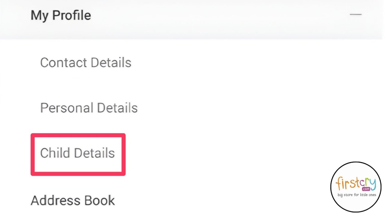 How to Fill Child Details in Profile FirstCry App | Step by Step