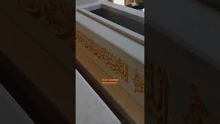 Kijing Makam Marmer Putih + Kaligrafi Arab 👉 bs order