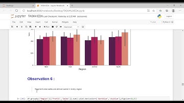 Data Science project on  Exploratory Data Analysis on dataset Sample Superstore using python.