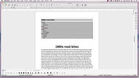 LibreOffice Writer Quick Video: Inserting table of contents
