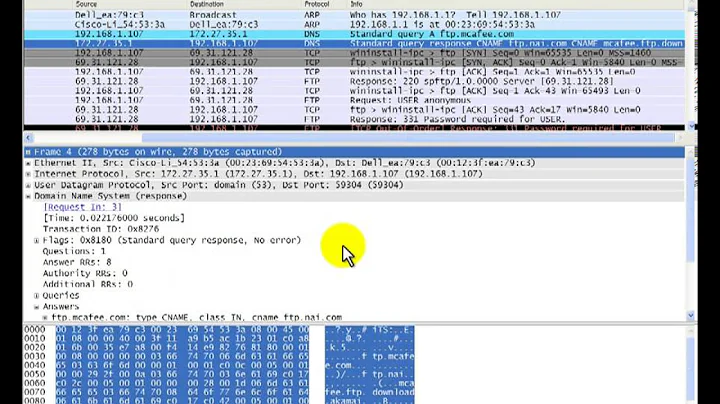 Wireshark Packet Capture on File Transfer Protocol - FTP.mp4