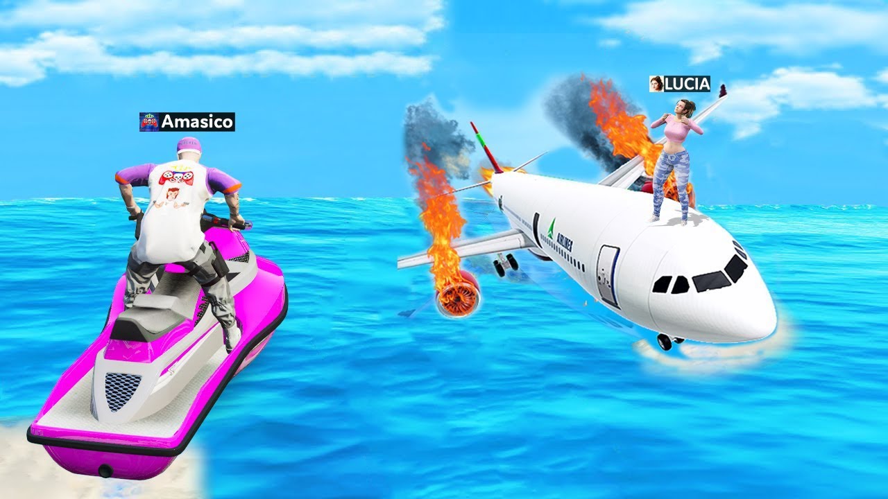 Mi-am SALVAT IUBITA dintr-un ACCIDENT AVIATIC in GTA 5!