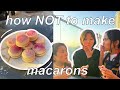 Making macarons horribly bloopers  baking vlog ft cafemaddy and jeanelleeats