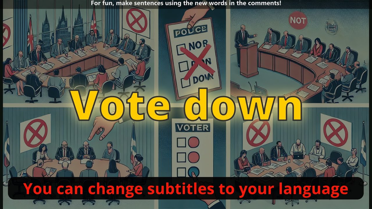 Vote down meaning with 5 examples