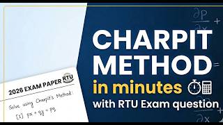 Charpit Method RTU | Engineering Mathematics PDE | Charpit Method in Hindi