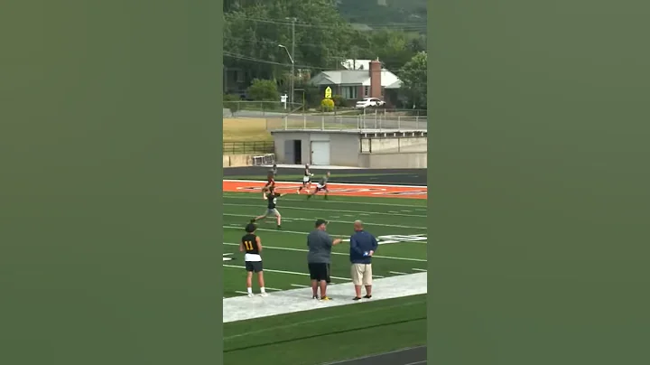 Proud of my son at a 7 on 7 camp