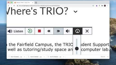 Brightspace ReadSpeaker Tool