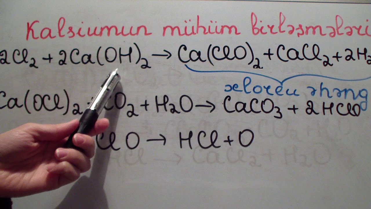 Kalsiumun mühüm birləşmələri. Suyun codluğu