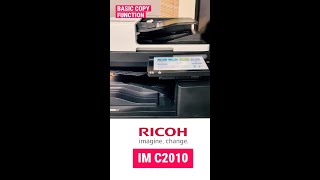 Ricoh IM C2010 Copy Features Part 1 | Basic Copy Functions Tutorial