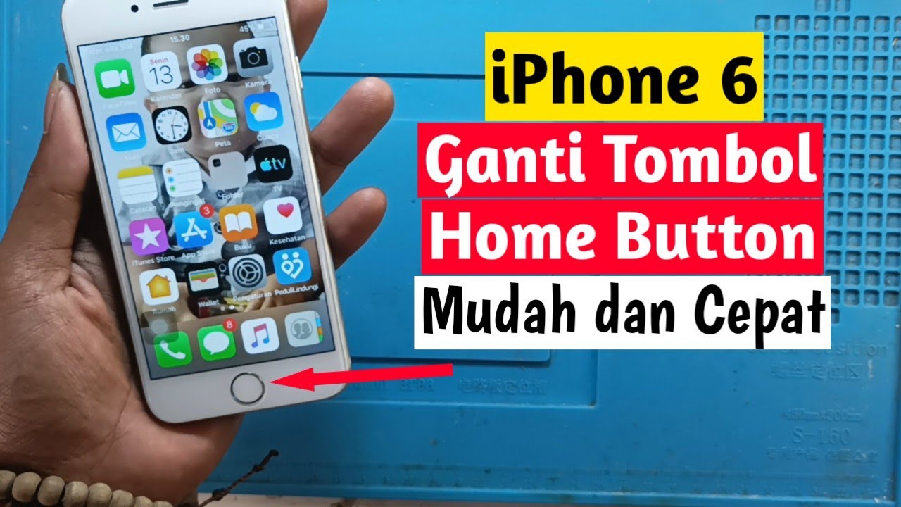 Servis iPhone 6 Ganti Tombol Home Button tidak berfungsi. - YouTube