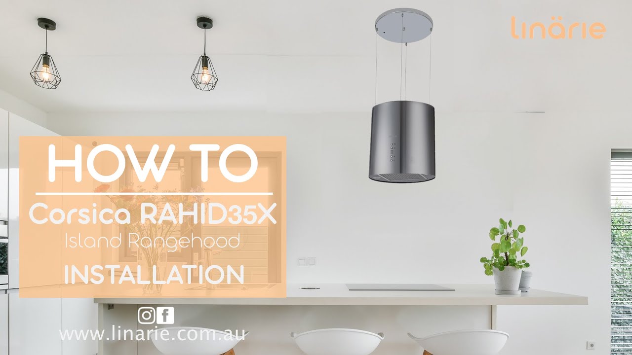 LINÄRIE Corsica 35cm Island Range Hood in Stainless Steel • RAHID35X