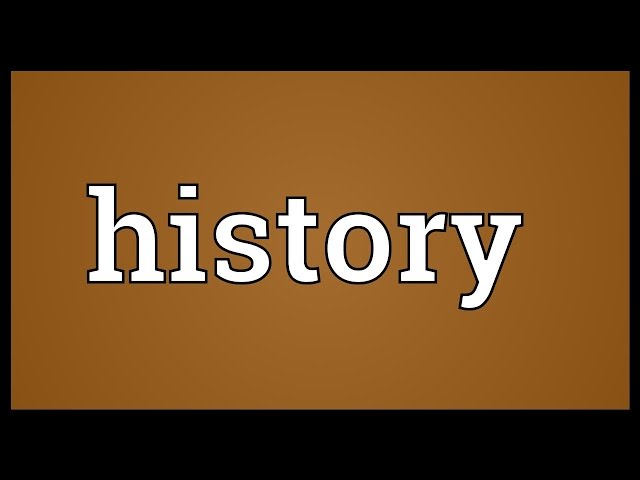 History Meaning - YouTube