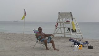 Unsafe Water Keeps Beach-Goers On The Shore