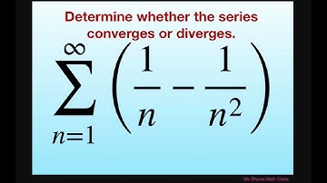 Determine whether series converges or diverges (1/n - 1/n^2)