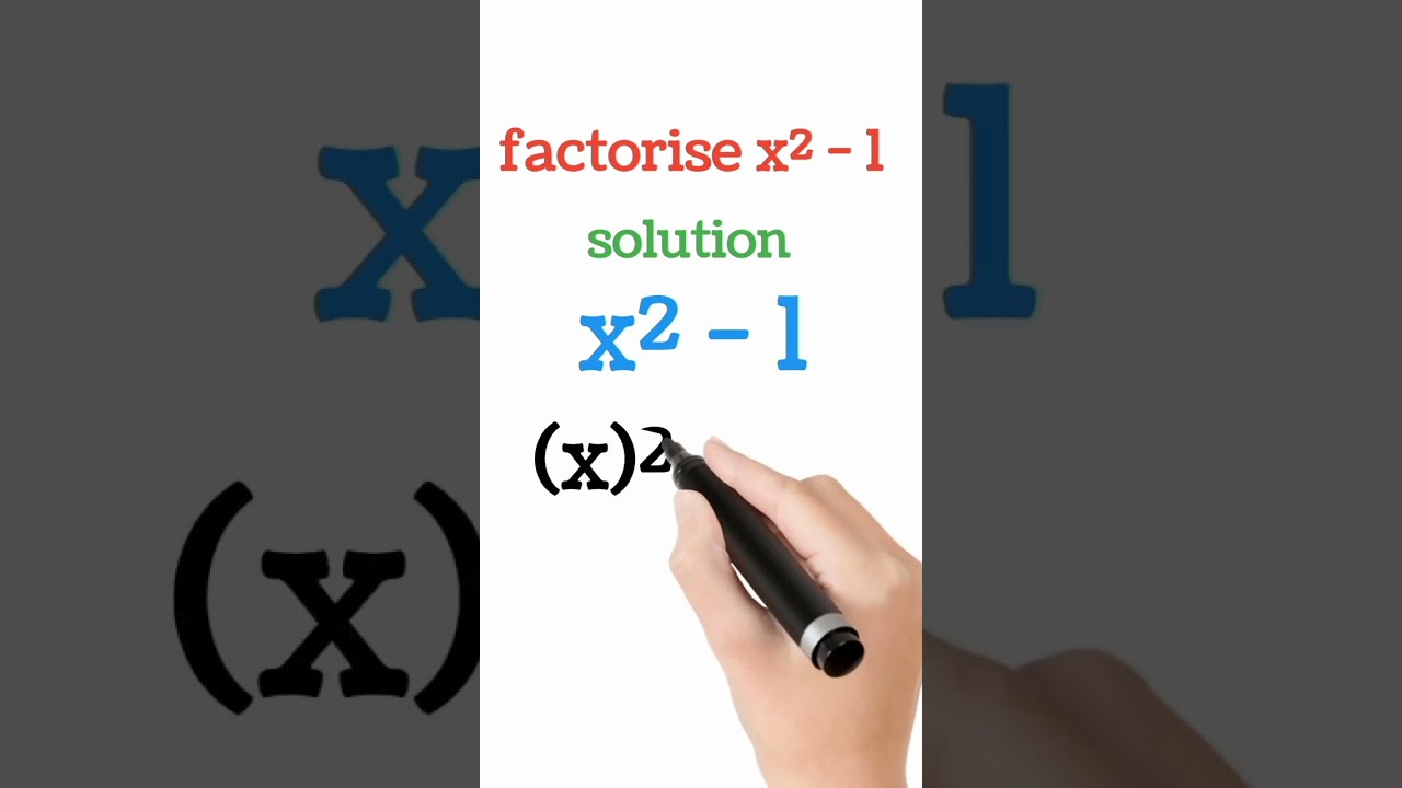 Factorization Of Algebraic Expressions Tricks Short X2 1 Factor