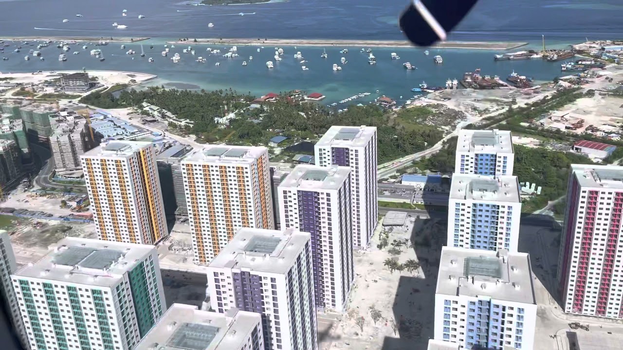 Seaplane landing flying above Hiyaa flats Hulhumale YouTube