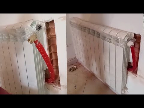 طريقة تركيب رادياتور comment installer un radiateur encastré