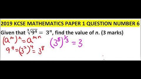 2019 KCSE MATHEMATICS PAPER 1 QUESTION 5