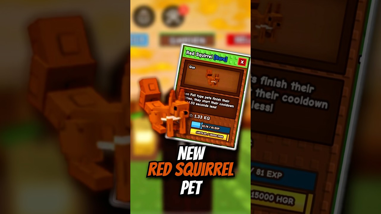 Grow A Garden Red Squirrel Pet 