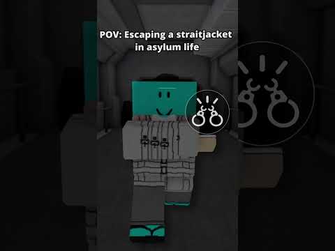 POV: escaping a straitjacket in asylum life (Featuring insanity) #asylumlife #roblox #funny
