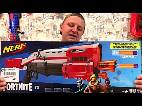 [ОБЗОР НЕРФ] Nerf Fortnite TS Распаковка, тестовая стрельба! Нерф обзоры на русском.