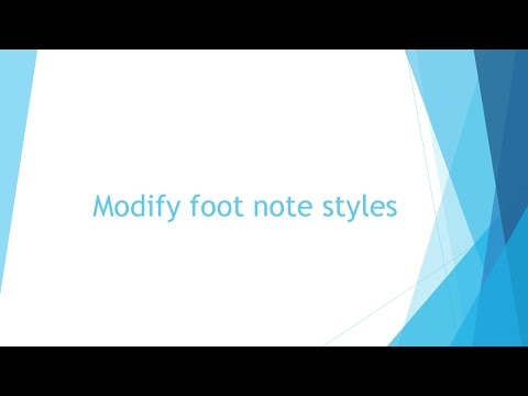 Modify Footnote text