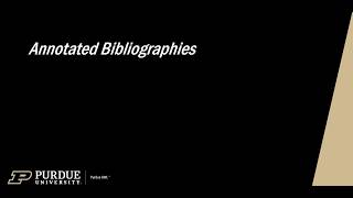 Annotated bibliography with audio
