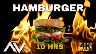 HAMBURGER 🍔 Beautiful delicious burgers. 10 HOURS of Background Ambient Video