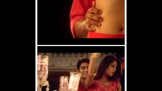 Anushka shetty (navel queen) fleshy hips nd sexy huge body touched by Madavan(navel touch)