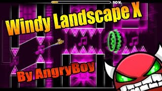 Geometry Dash [2.0] - "Windy Landscape X" by AngryBoy (Medium Demon) 100% screenshot 1