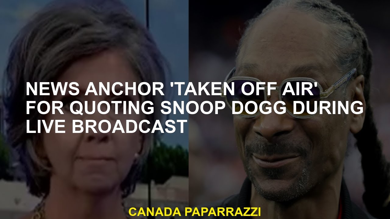News anchor 'taken off air' for quoting Snoop Dogg during live