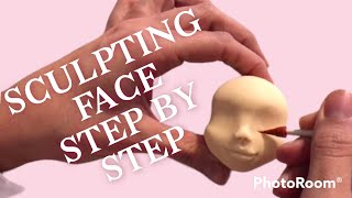 How to make a fondant face explained step by step