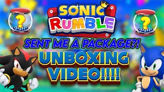 Sega and Sonic Rumble sent ME a Package?! UNBOXING VIDEO!🥳🥳🥳