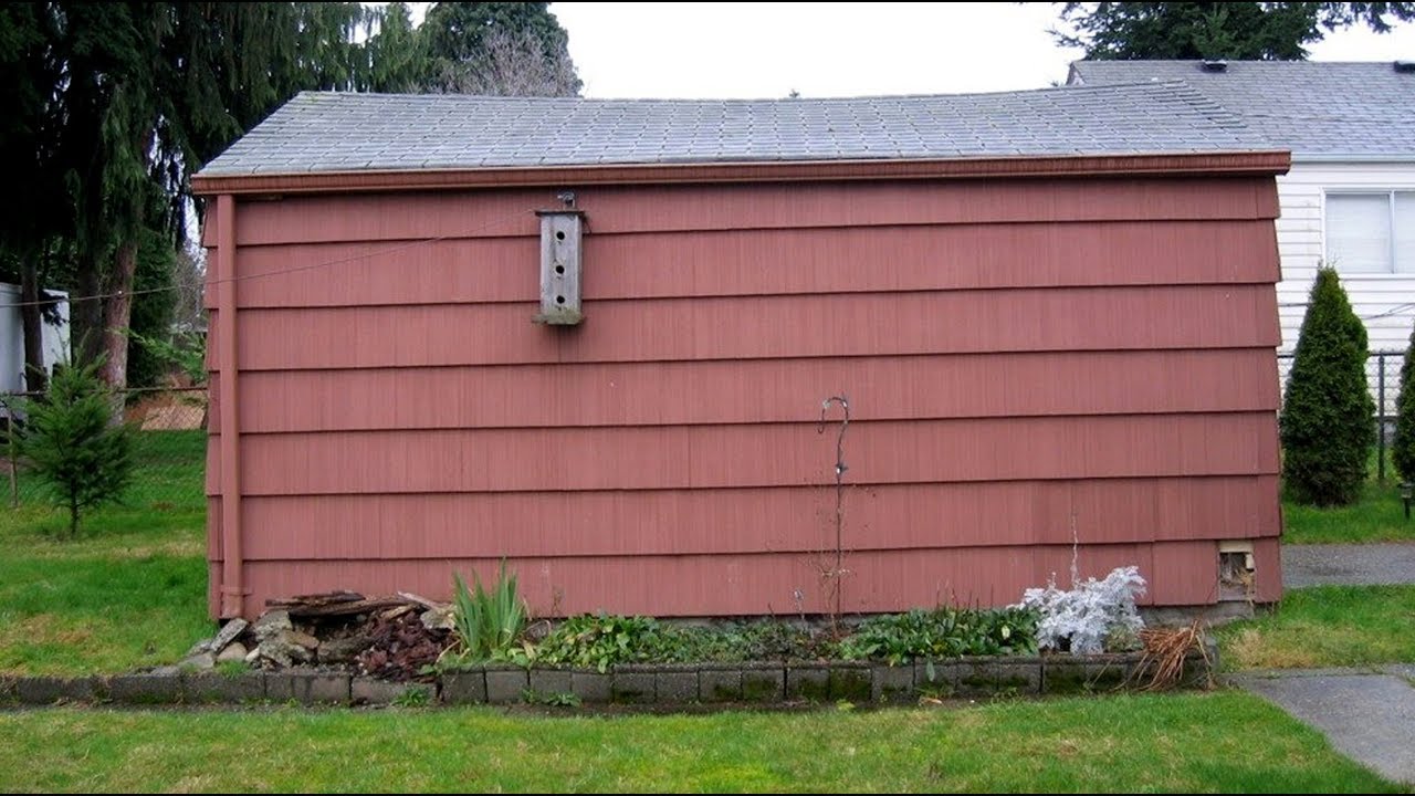 Гараж из старого сруба дома