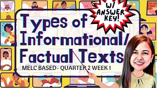 TYPES OF INFORMATIONAL TEXTS / FACTUAL TEXTS || ENGLISH 6 MODULE Q2 W1 #typesofinformationaltext