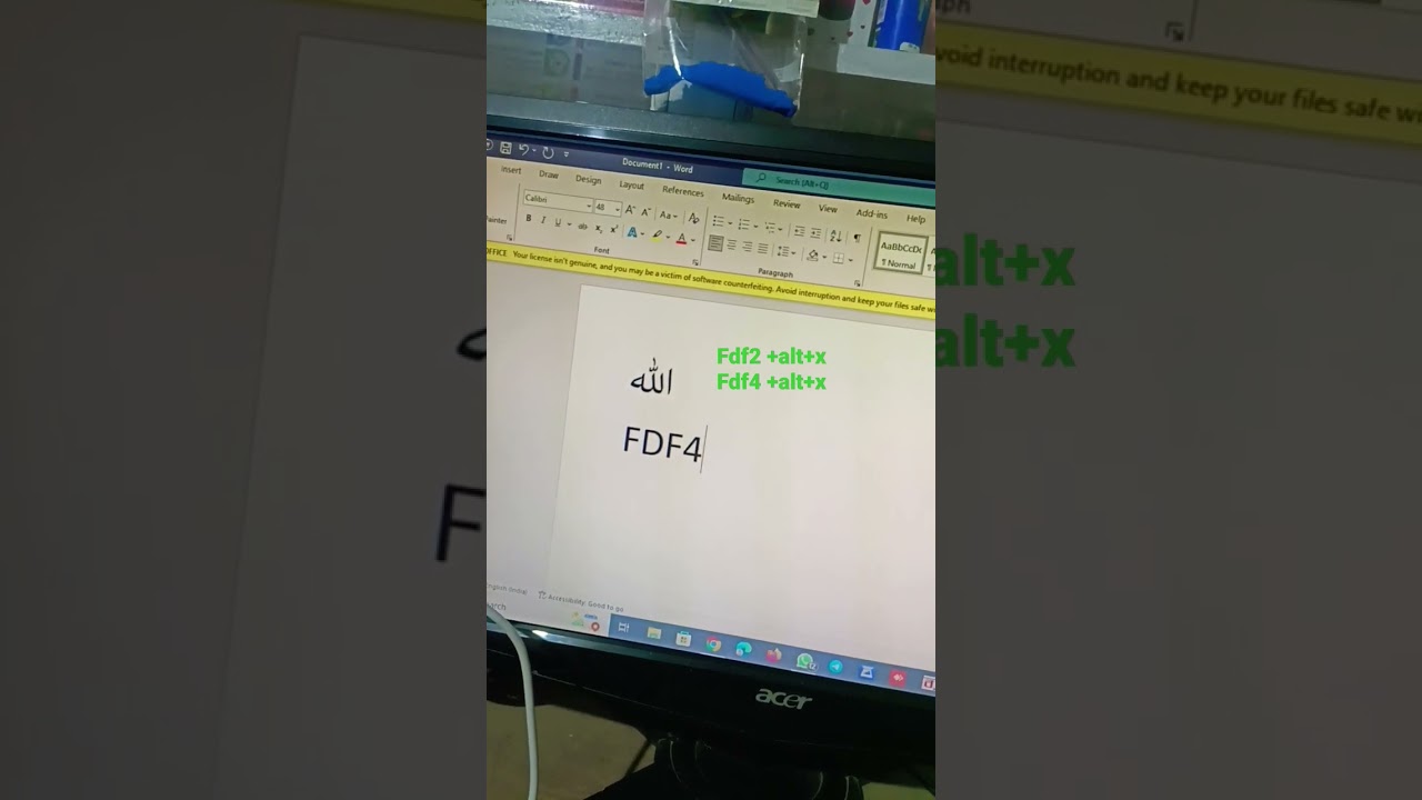 Microsoft Office word 2023 Allah name mohammad name for coding
