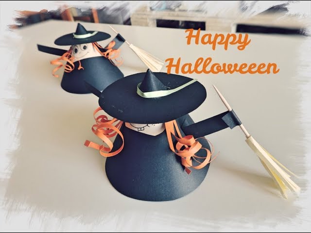 DIY - Brujita de Halloween usando Papel Reciclado